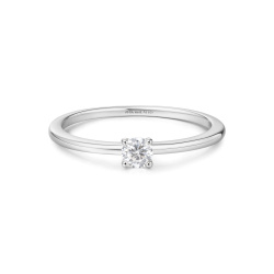 Ania Haie Sunny Sparkler Silberner Klassischer Schmaler Stapelring